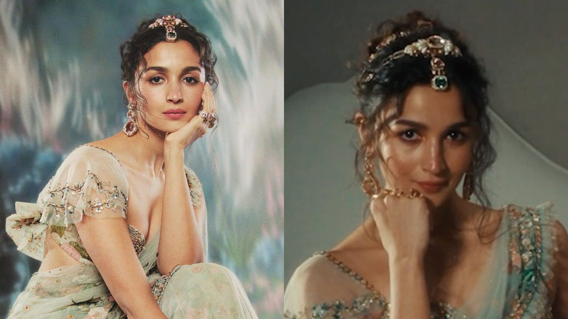 Alia Bhatt Best Looks in saree with hair bun