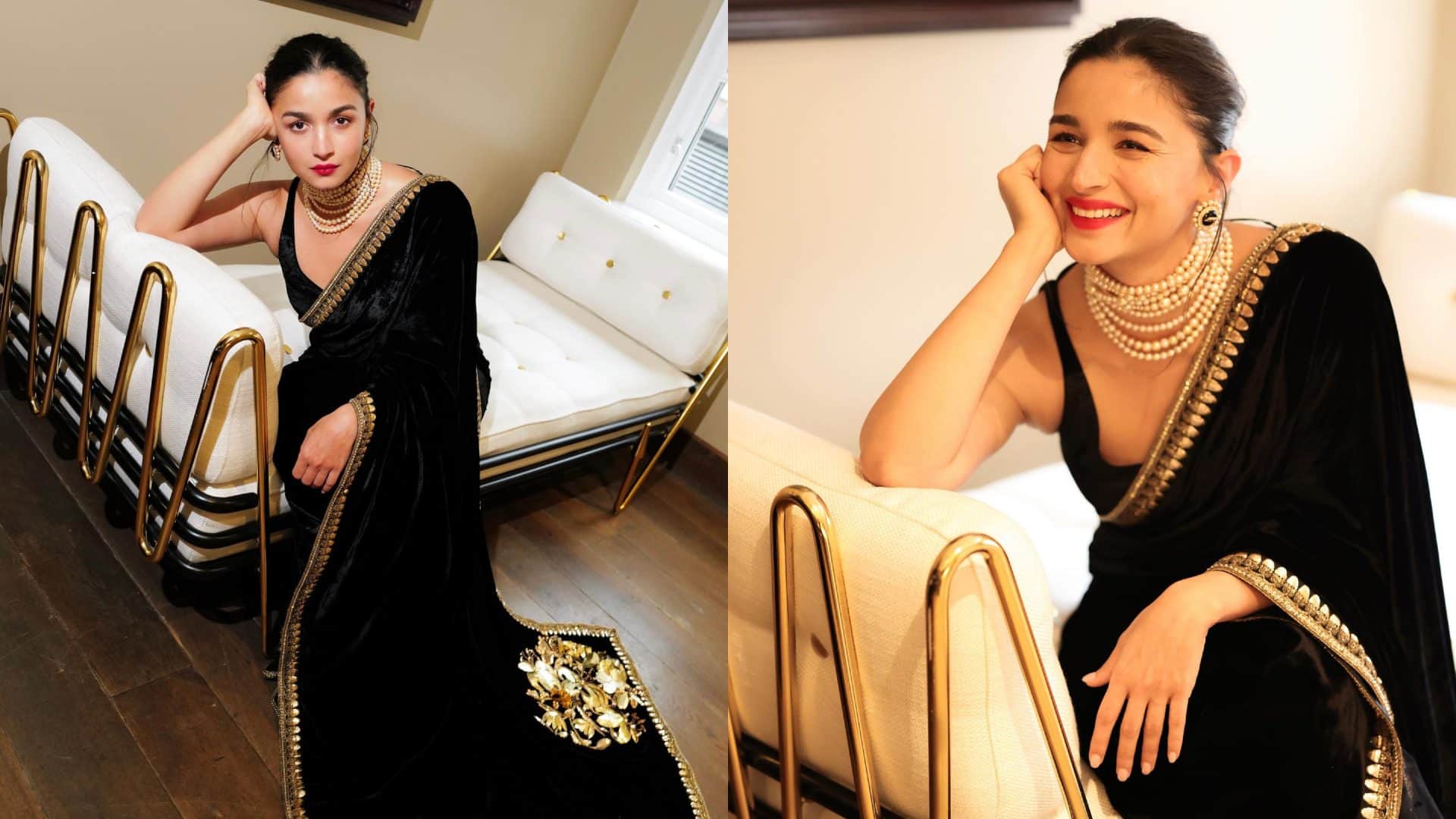 Alia Bhatt Best Looks in saree with hair bun