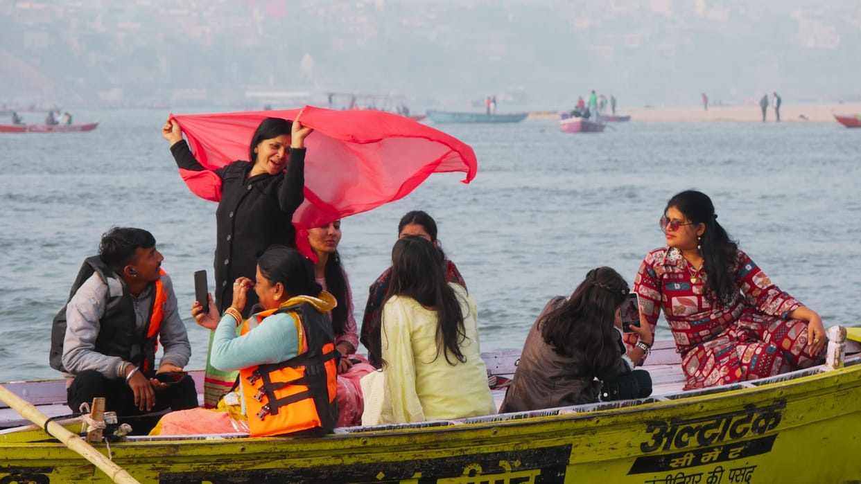 New Year 2025 celebration with pre wedding shoot on namo ghat assi ghat