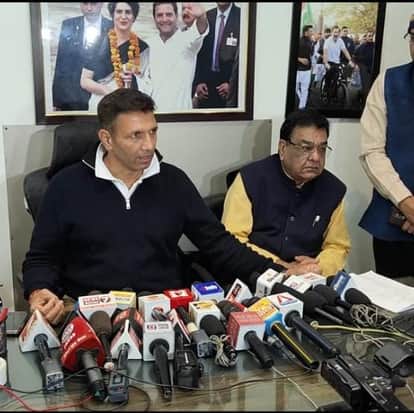 पीसीसी में जीतू पटवारी की प्रेसवार्ता