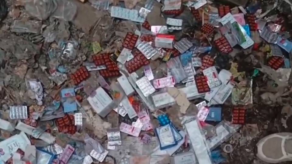 Government medicines found in garbage dump in Sultanpur medicines were thrown away in CHC before they expired