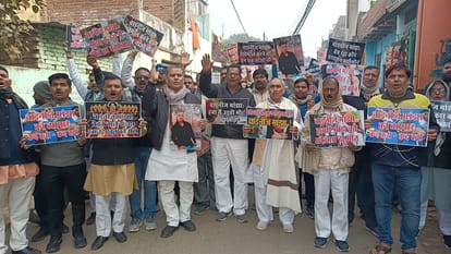 Justice march against Chinese manjha anger erupted death and accident slogans against administration