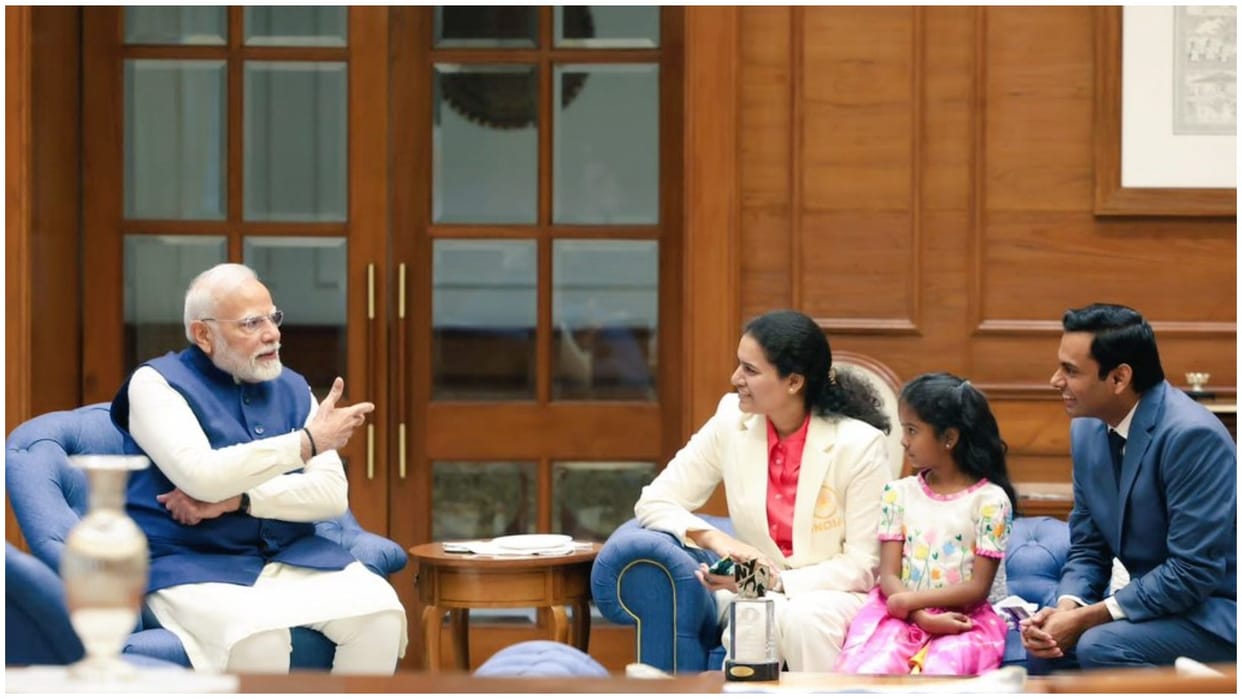 PM Modi met Koneru Humpy congratulated her on becoming the world rapid chess champion
