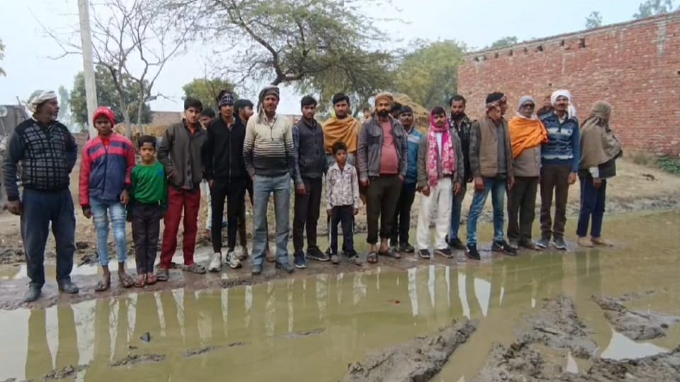 Villagers are facing the problem of waterlogging for two years