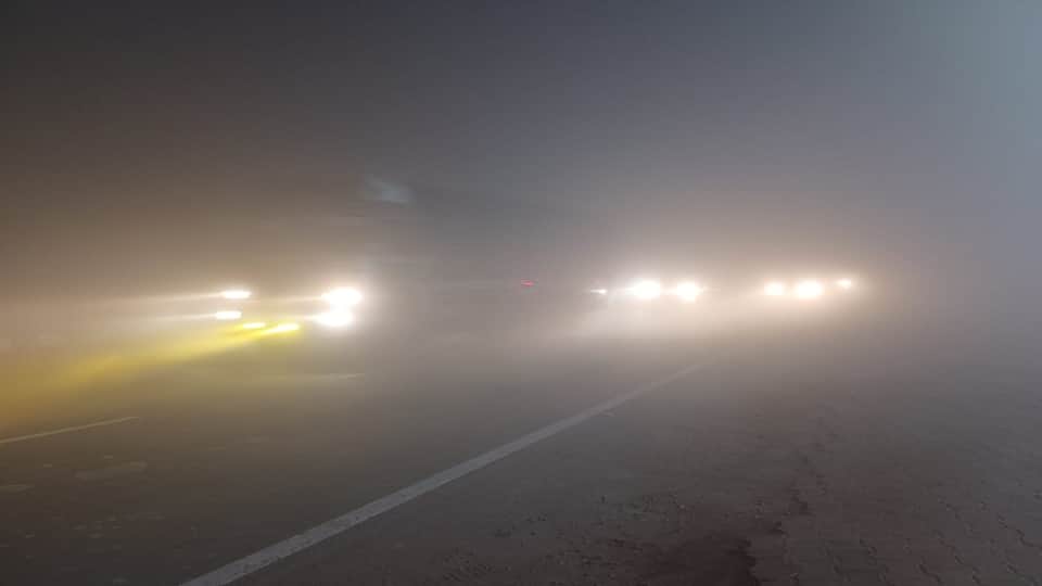Traffic affected on highway due to dense fog in agra