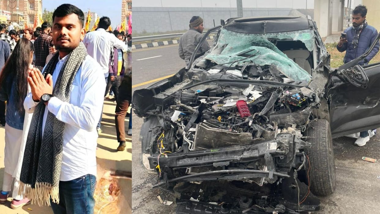 Car rams into truck from behind on Purvanchal Expressway