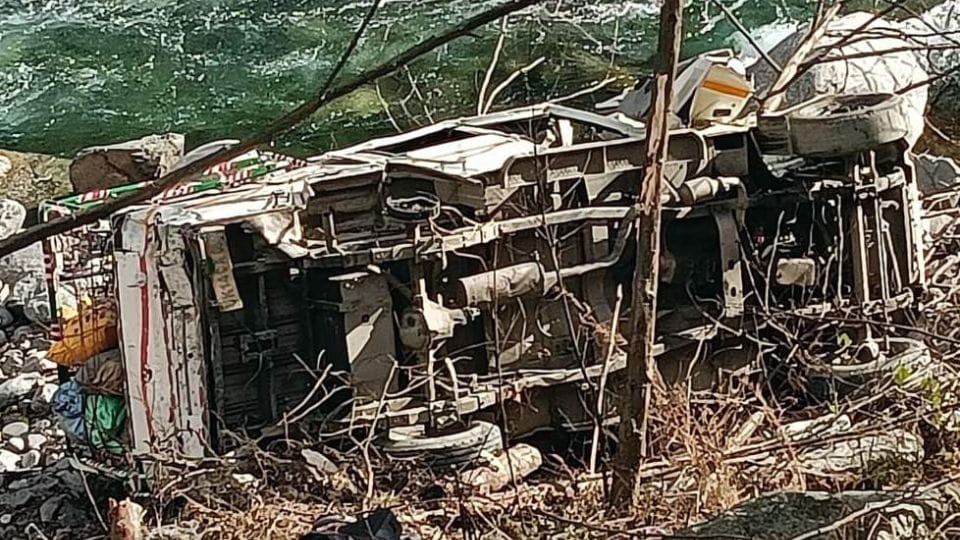 Two killed and three injured after utility vehicle falls into ditch