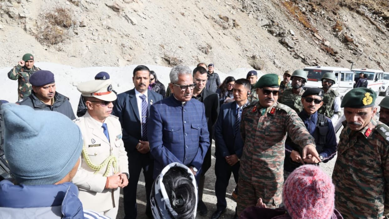 Governor of Sikkim Om Prakash Mathur visited Doklam talked to army soldiers
