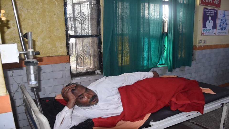 Patients suffering from cold in government hospital