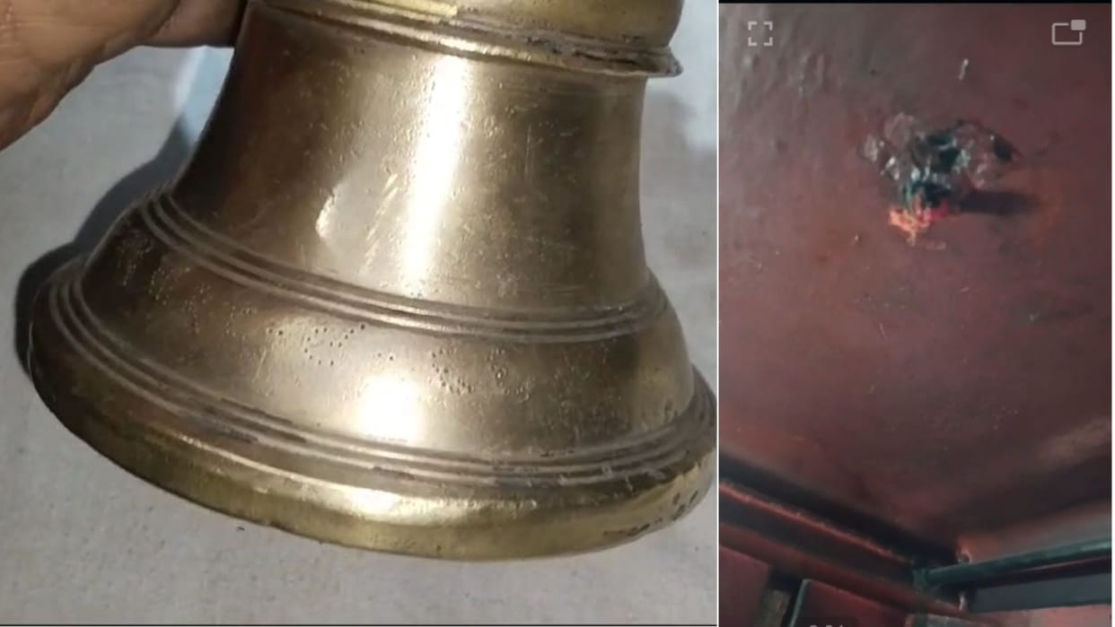 Temple Bell Rings at Midnight, Villagers Catch Alleged Thief with 40 Bells