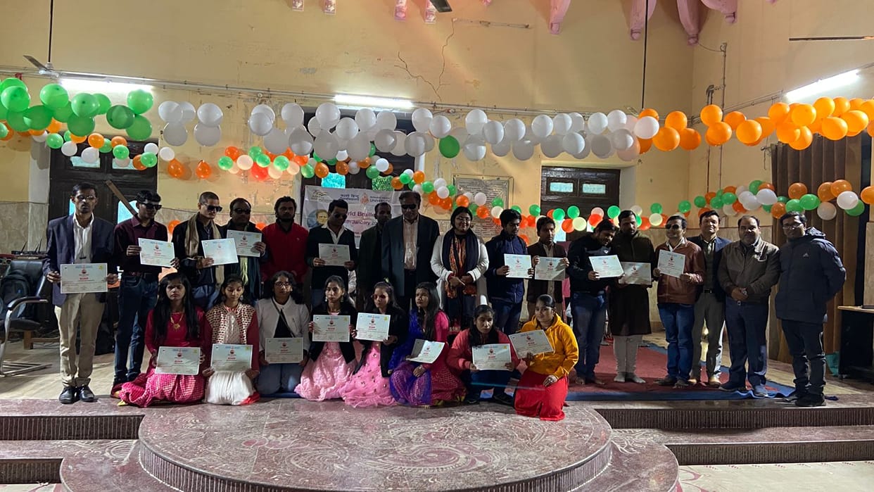 World Braille Day: Visually impaired students themselves bought and distributed 22 certificates