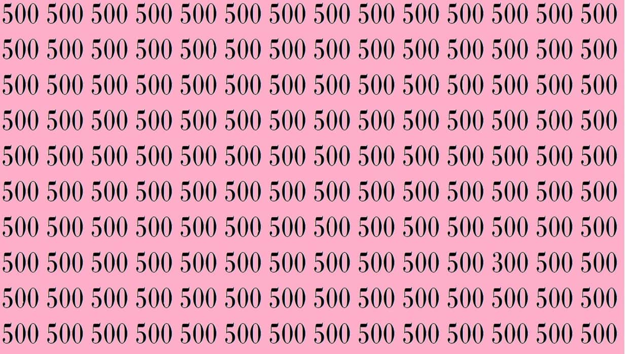 optical illusion iq test if you you are genius find the 300 among 500 in 12 seconds