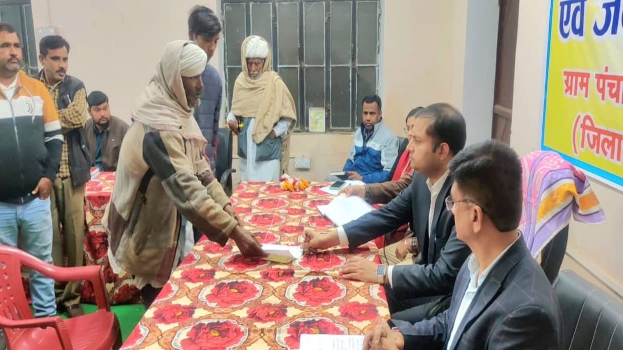 Kekri DM night Chaupal Junia village instruction for immediate resolution of 23 complaints submitted villagers