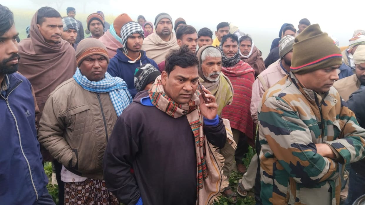 farmer murdered by hitting him on head in Ghazipur