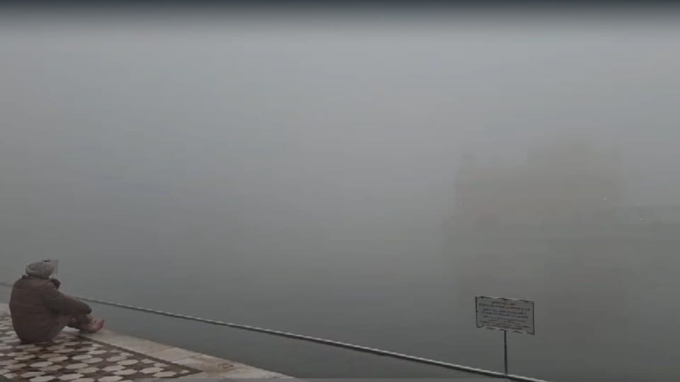Fog in Punjab amritsar sri harmandir sahib