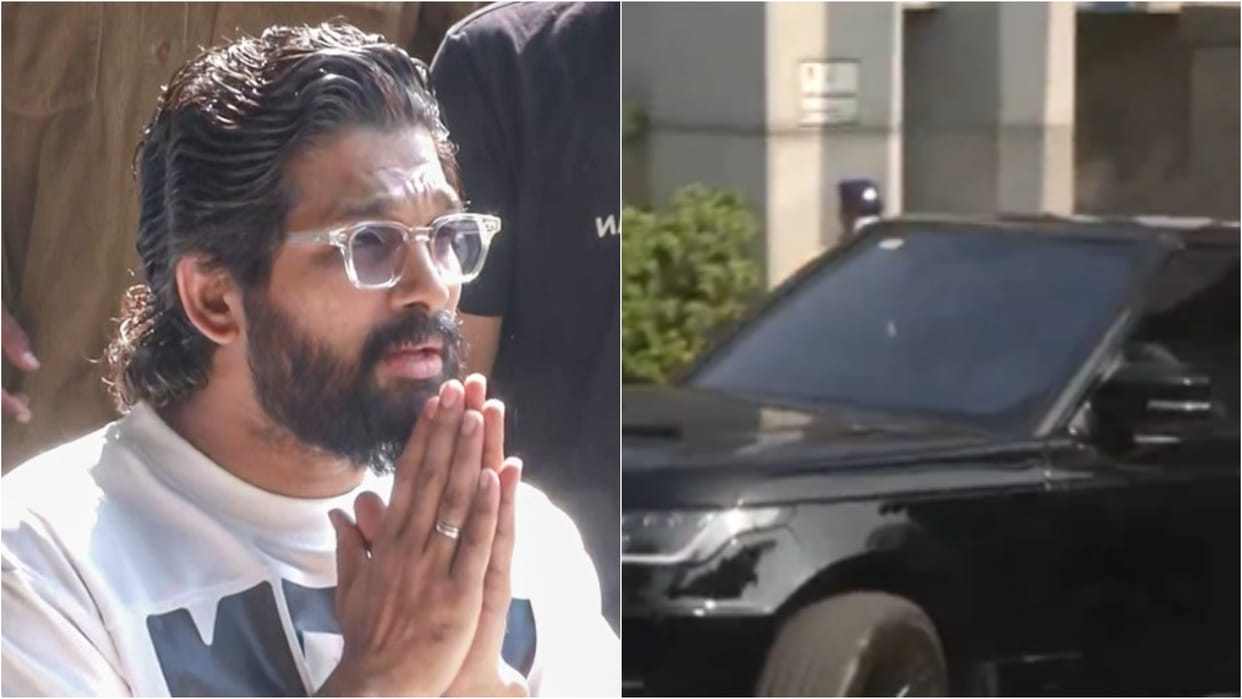 Allu Arjun leaves from KIMS hospital Begumpet after visiting Sri Teja who injured in Sandhya theatre incident