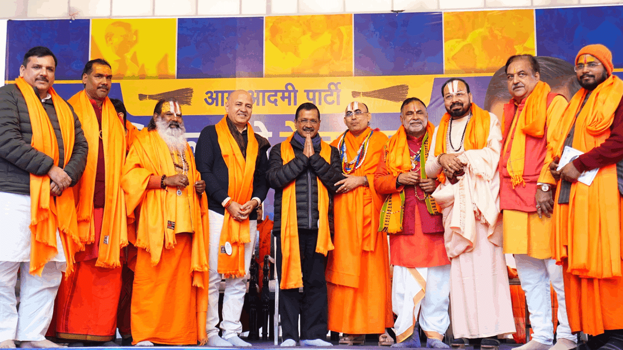 delhi assembly election 2025 bjp mandir prakoshth members joined aap arvind kejriwal