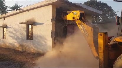 accused who kidnapped a minor was sent to jail while hall being used as a church was demolished in Raigarh