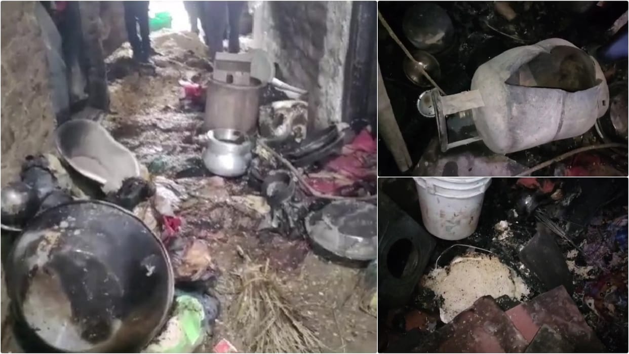 Jehanabad News: A child and a woman injured due to gas cylinder explosion, property worth lakhs burnt