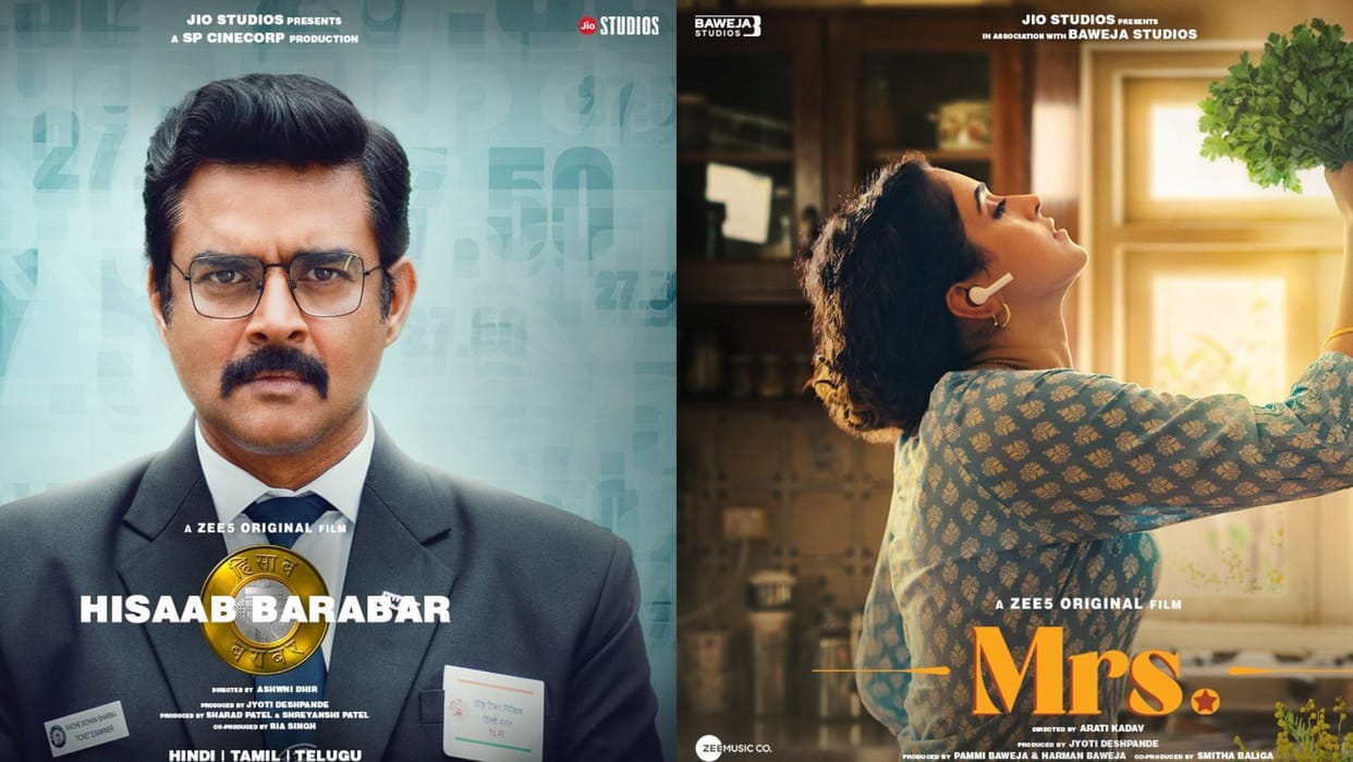 ZEE5 Jio Studios unite to bring R Madhavan Hisaab Barabar and Sanya Malhotra Mrs