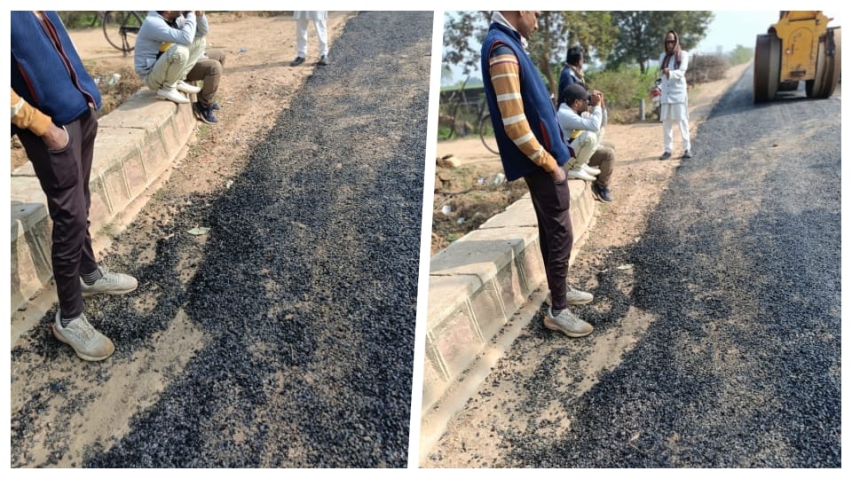 Corruption in road construction from Banpur to Kuagaon in Lalitpur district