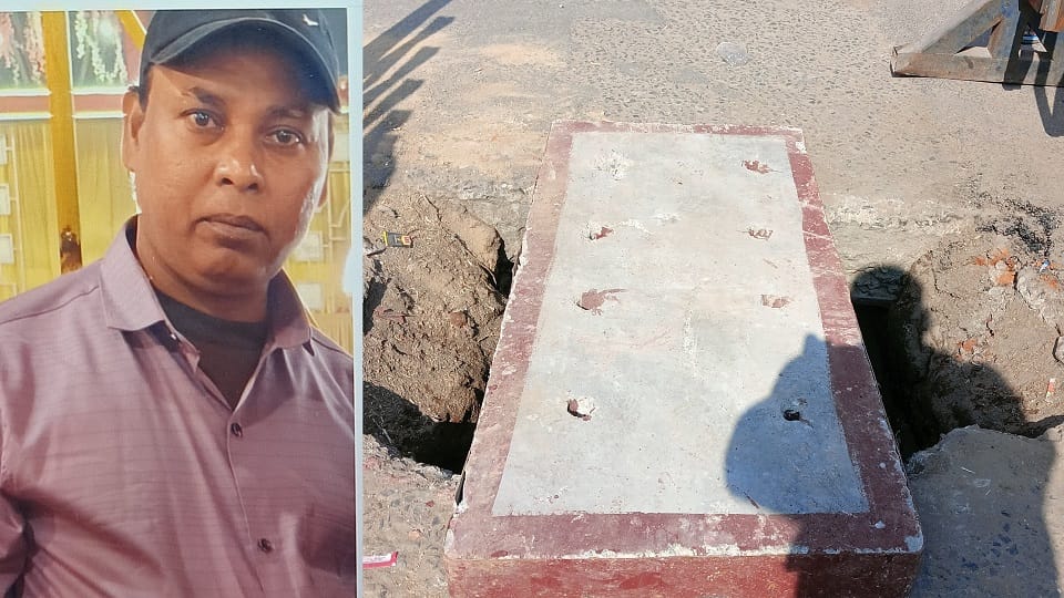 Factory owner dies after his scooter falls into a broken culvert on the middle of the road