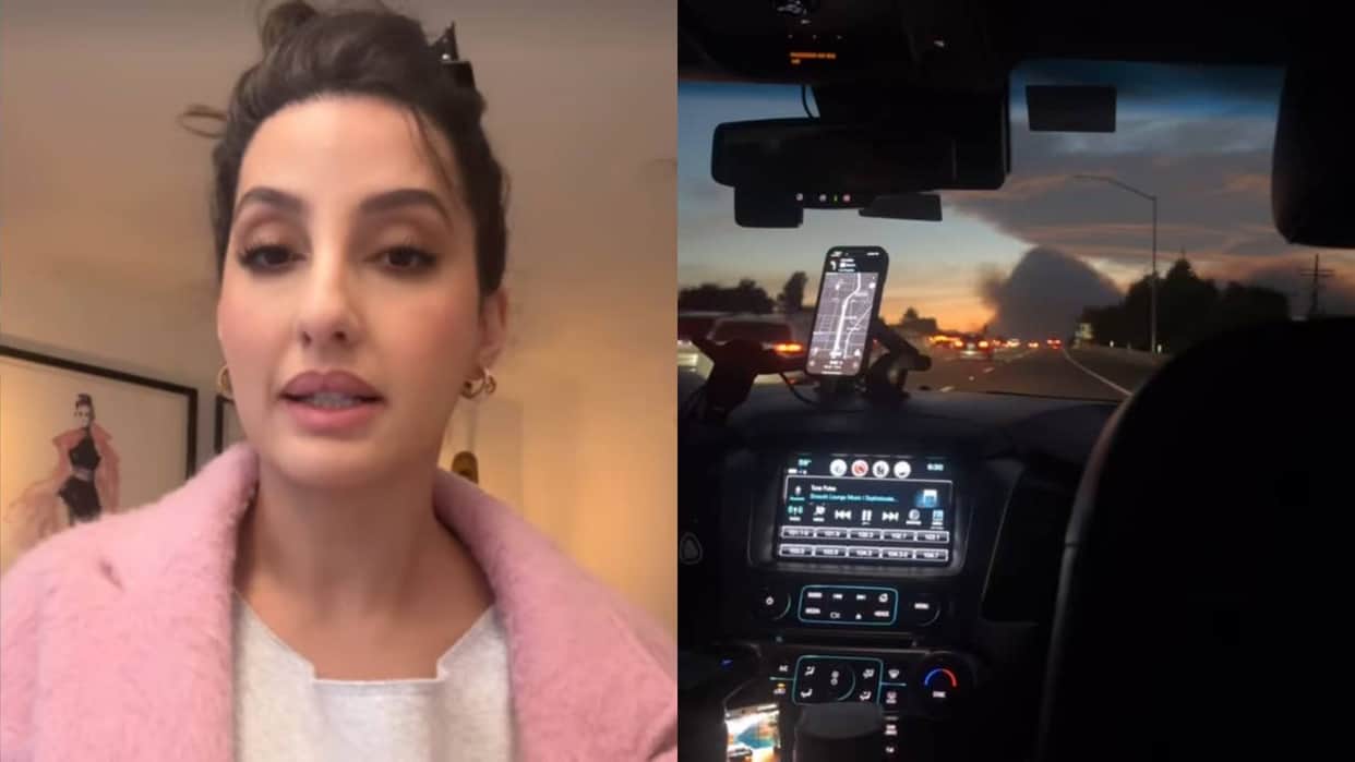 Nora Fatehi revealed that she and her team had to evacuate their hotel due to the Los Angeles wildfires