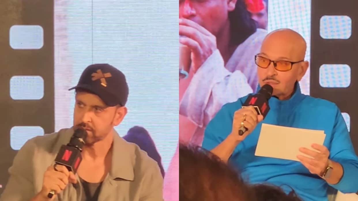 Hrithik Roshan Rakesh Roshan Share Interesting Stories of Throwback Pictures at The Roshans Trailer Launch