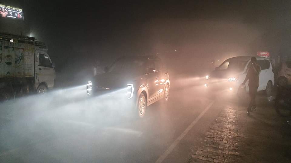 Fog slowed down speed of vehicles