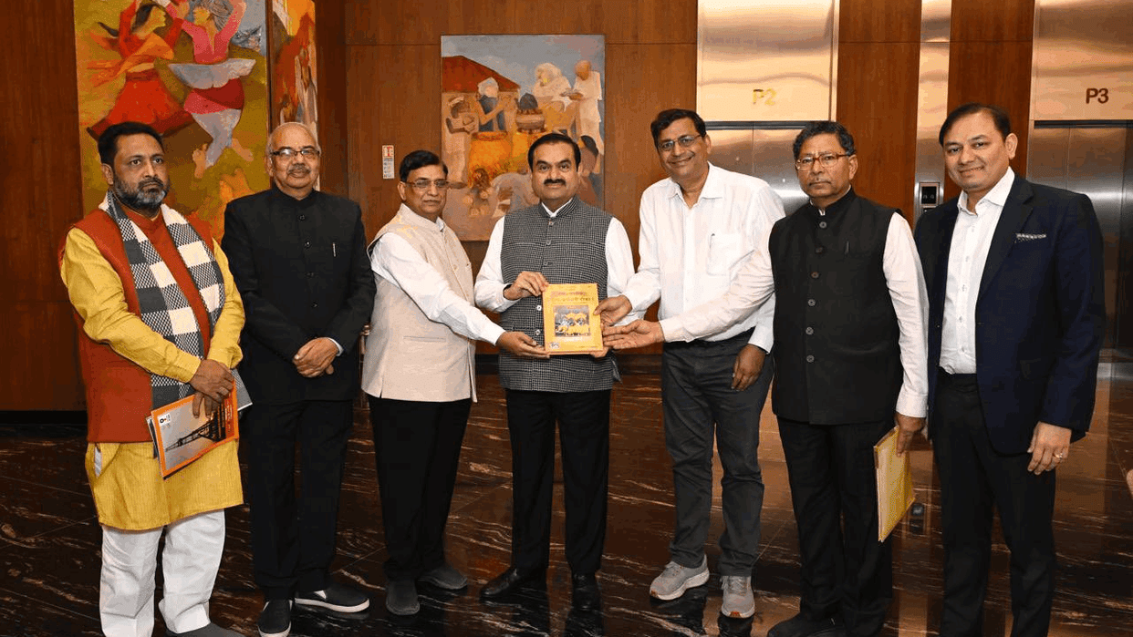 Geeta Press delegation met Gautam Adani in Ahmedabad and invited him to come to Gorakhpur