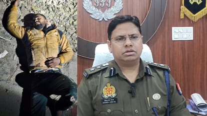 police encounter in Azamgarh four robbery accused arrested one injured