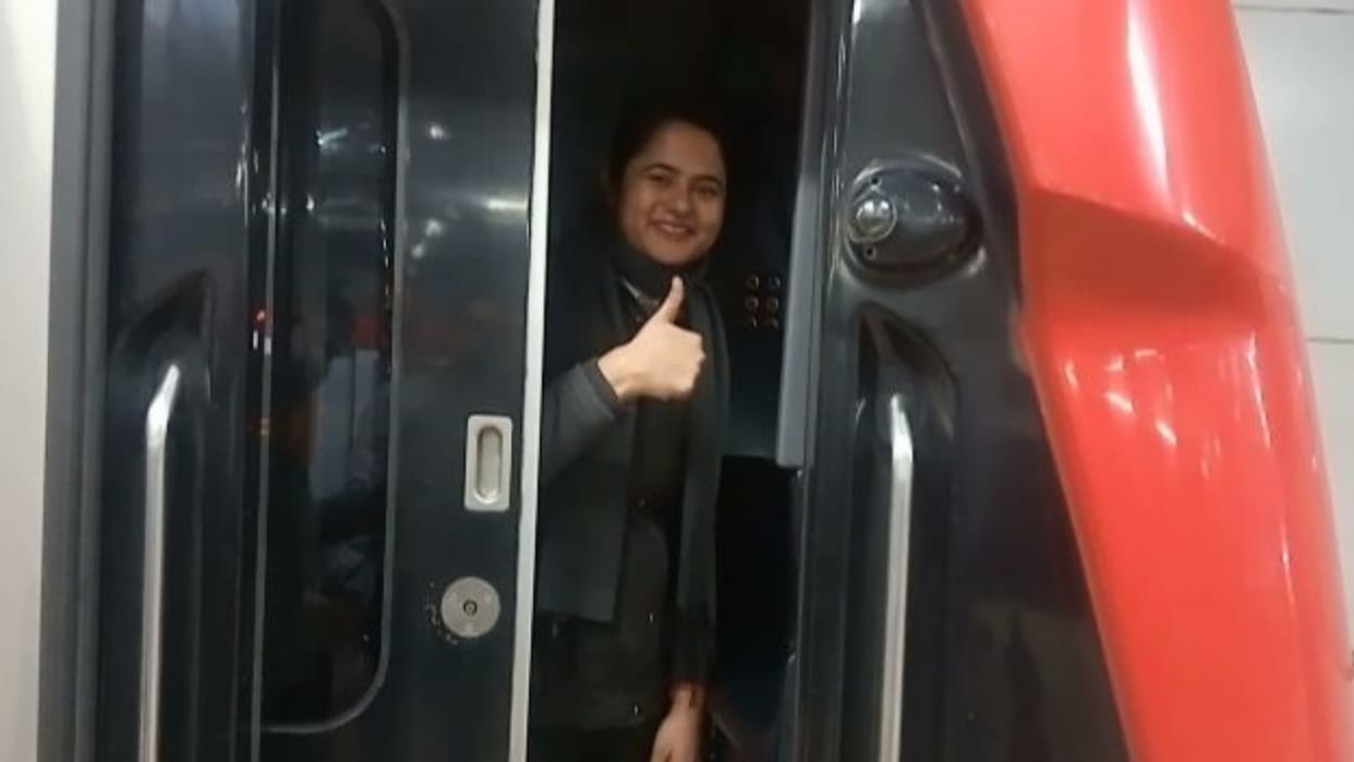 Women running Lucknow Metro.