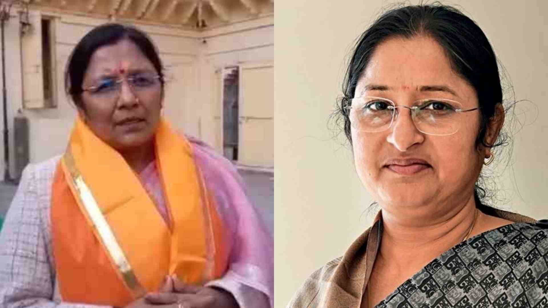 मंत्री सावित्री ठाकुर और अन्नपूर्णा देवी।
