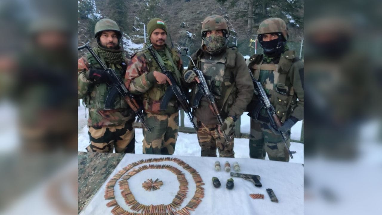 Jammu Kashmir: Search operation started from 7th to 9th January is completed, huge cache of weapons including