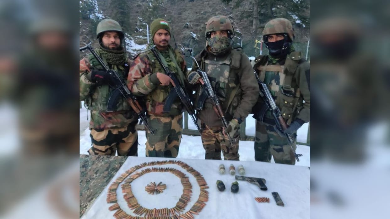 Jammu Kashmir: Search operation started from 7th to 9th January is completed, huge cache of weapons including