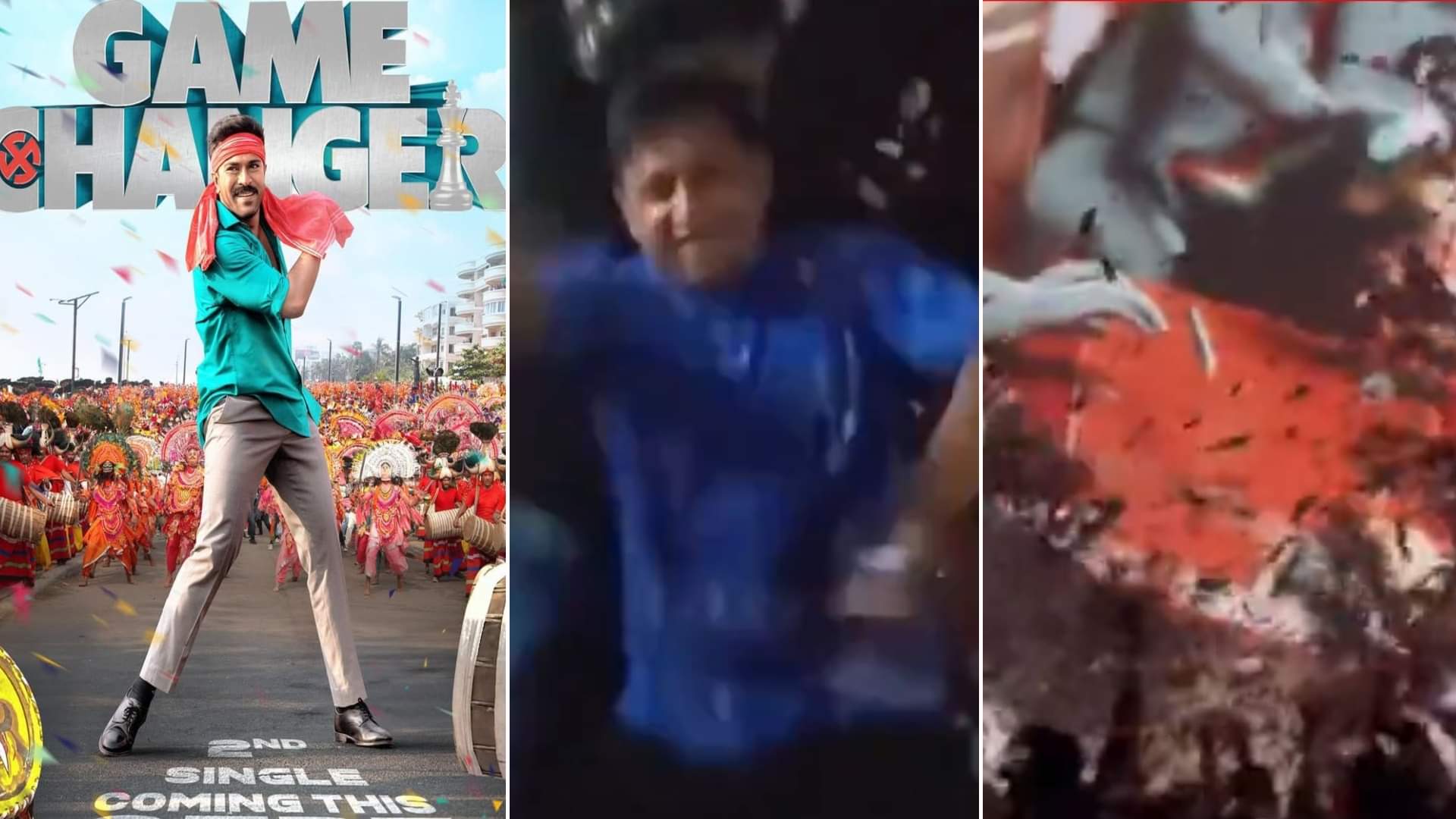 Game Changer Ram Charan Fans Cheer Dance Their Hearts Out In Theatres video viral