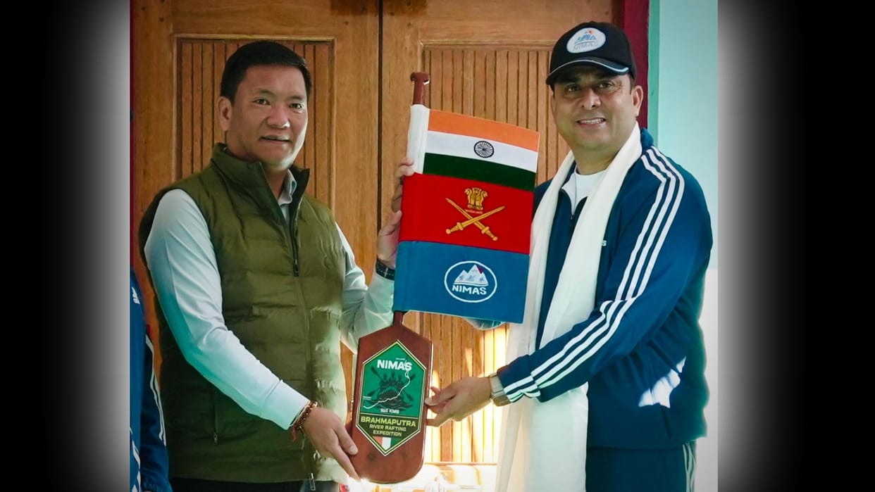 Arunachal Pradesh Chief Minister Pema Khandu flagged off the Brahmaputra River rafting expedition