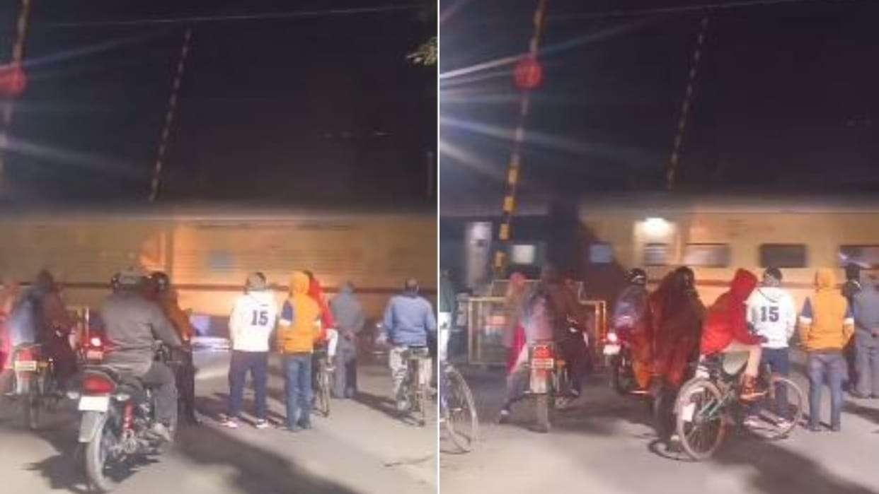 Crossing gate remained open, train passed, video viral
