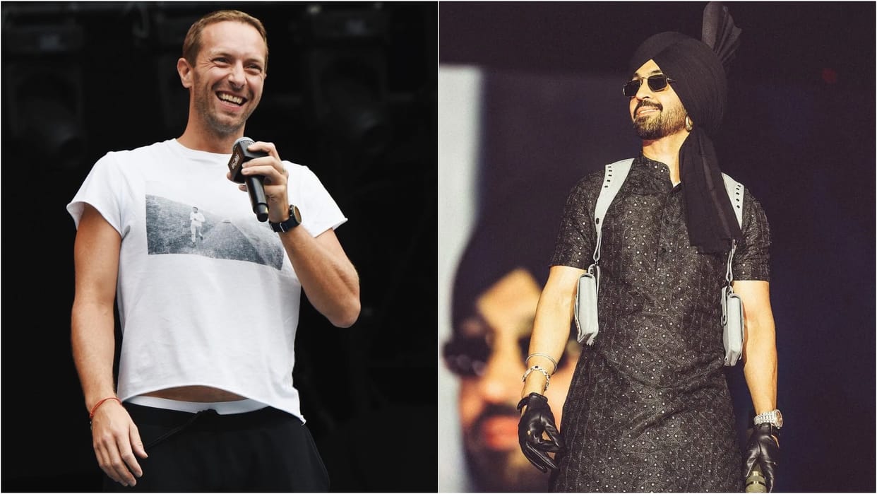 Chris Martin gives shoutout to Diljit Dosanjh read his tagline Punjabi aa gaye oye at Abu Dhabi concert