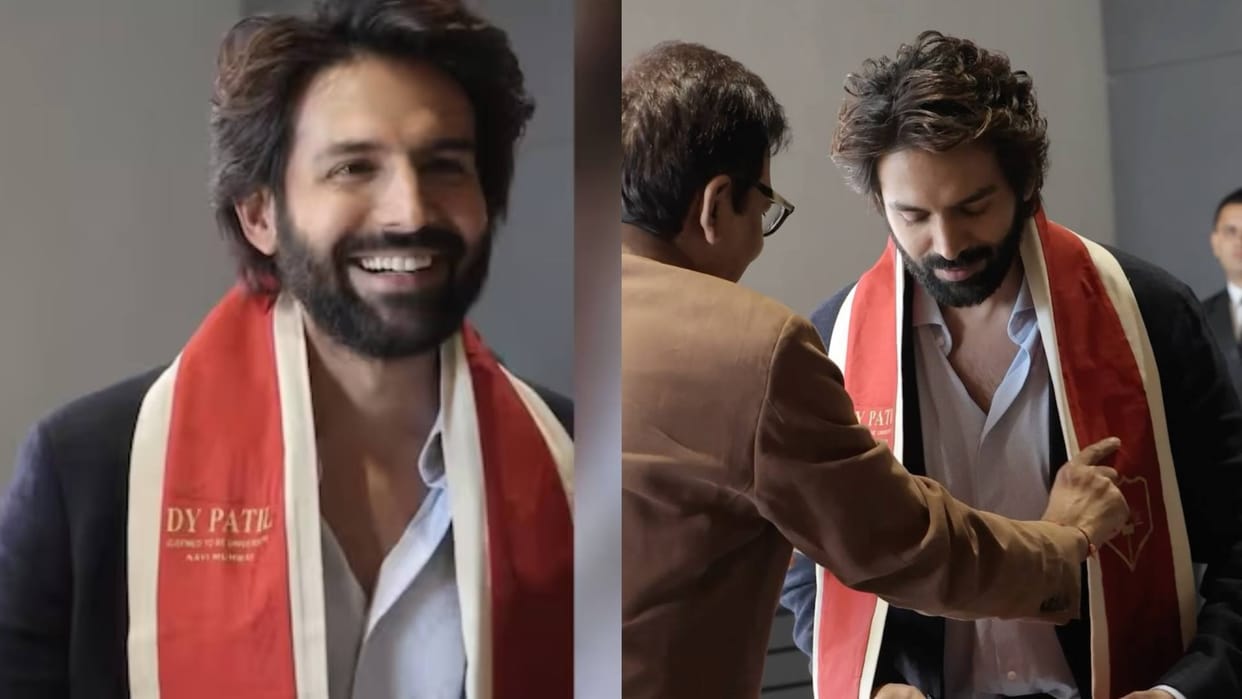 Kartik Aaryan received his engineering degree after almost a decade. He shared a video from his convocation