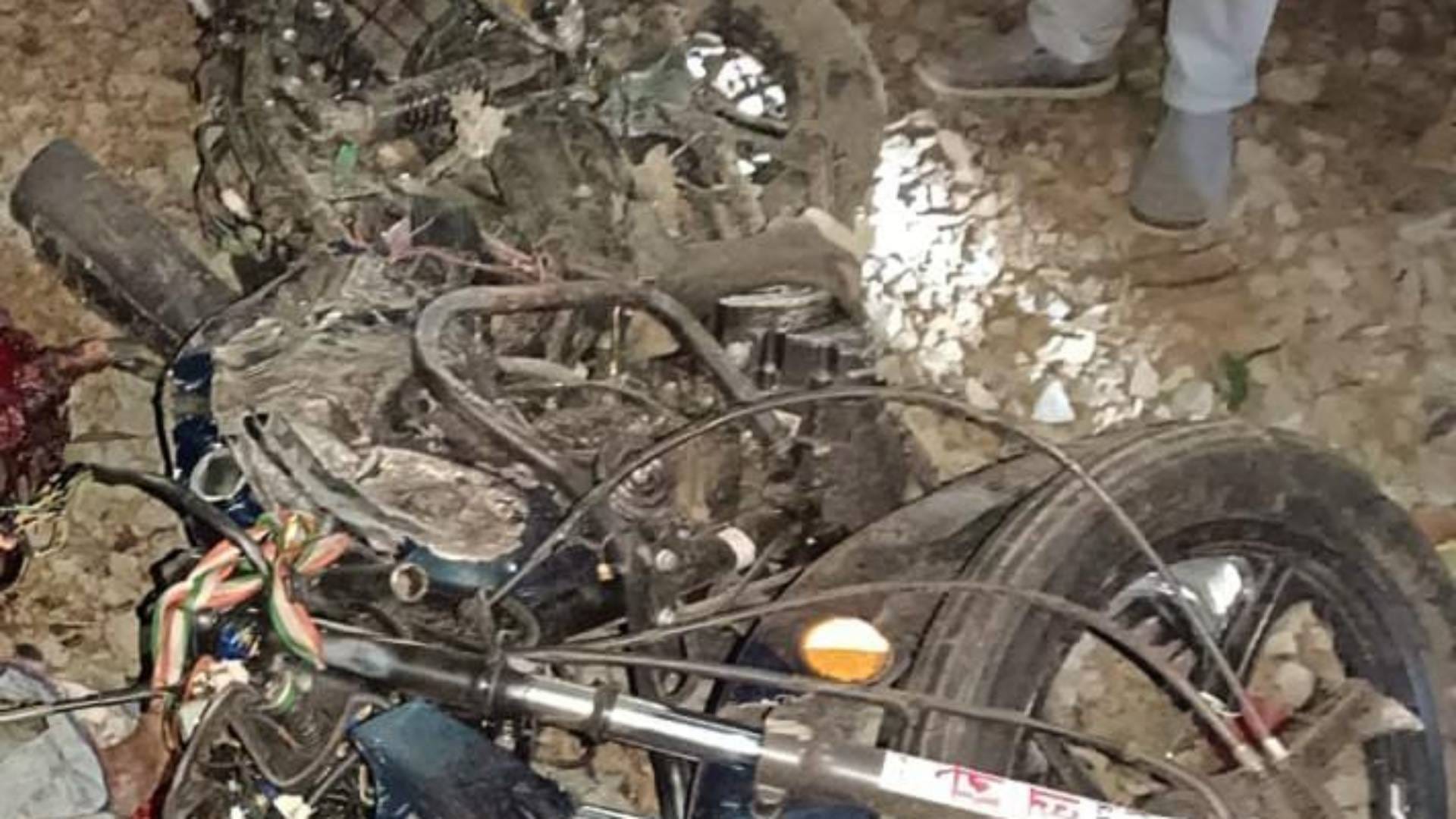 क्षतिग्रस्त बाइक