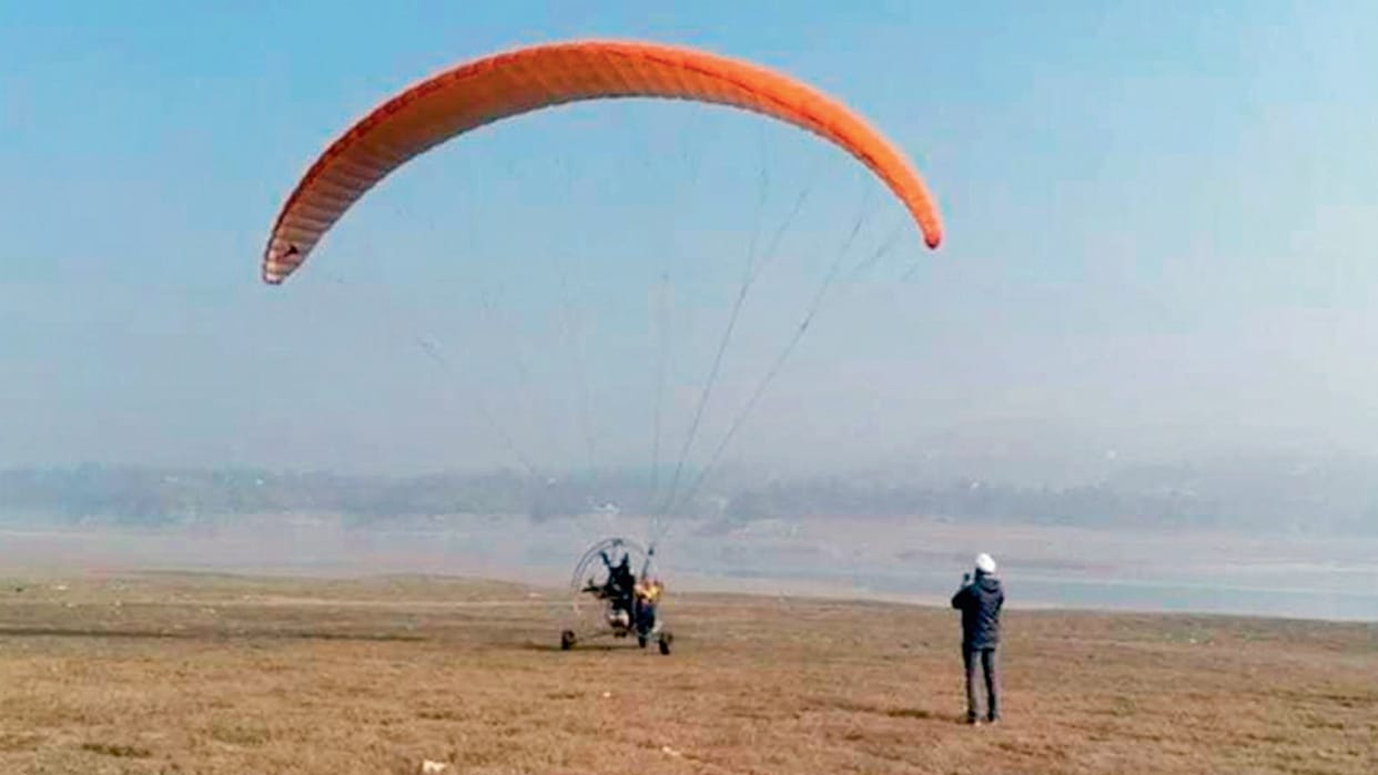 Now tourists will be able to enjoy para motor throughout the year, trial successful