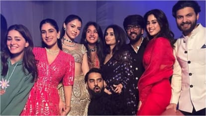 Janhvi Kapoor Shikhar Pahariya Ananya Panday Radhika Merchant and more attended their close friend wedding