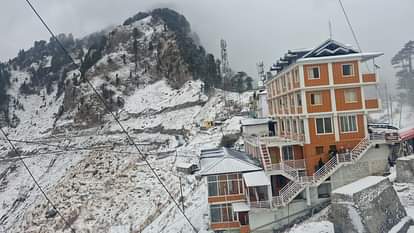 Uttarakhand Weather Update Today Heavy Snowfall Covered Mussoorie Nainital auli chakrata Beautiful Valley