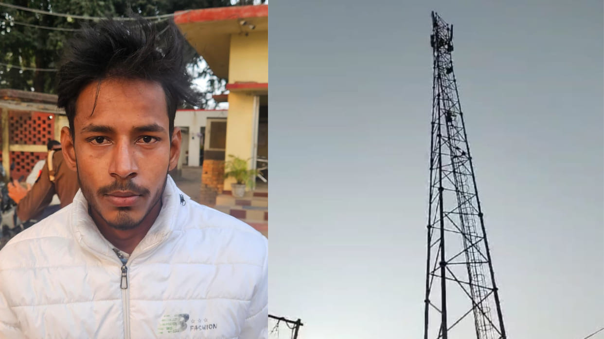 Saddened by Pramika's marriage in Gorakhpur, the lover climbed the tower to commit suicide.