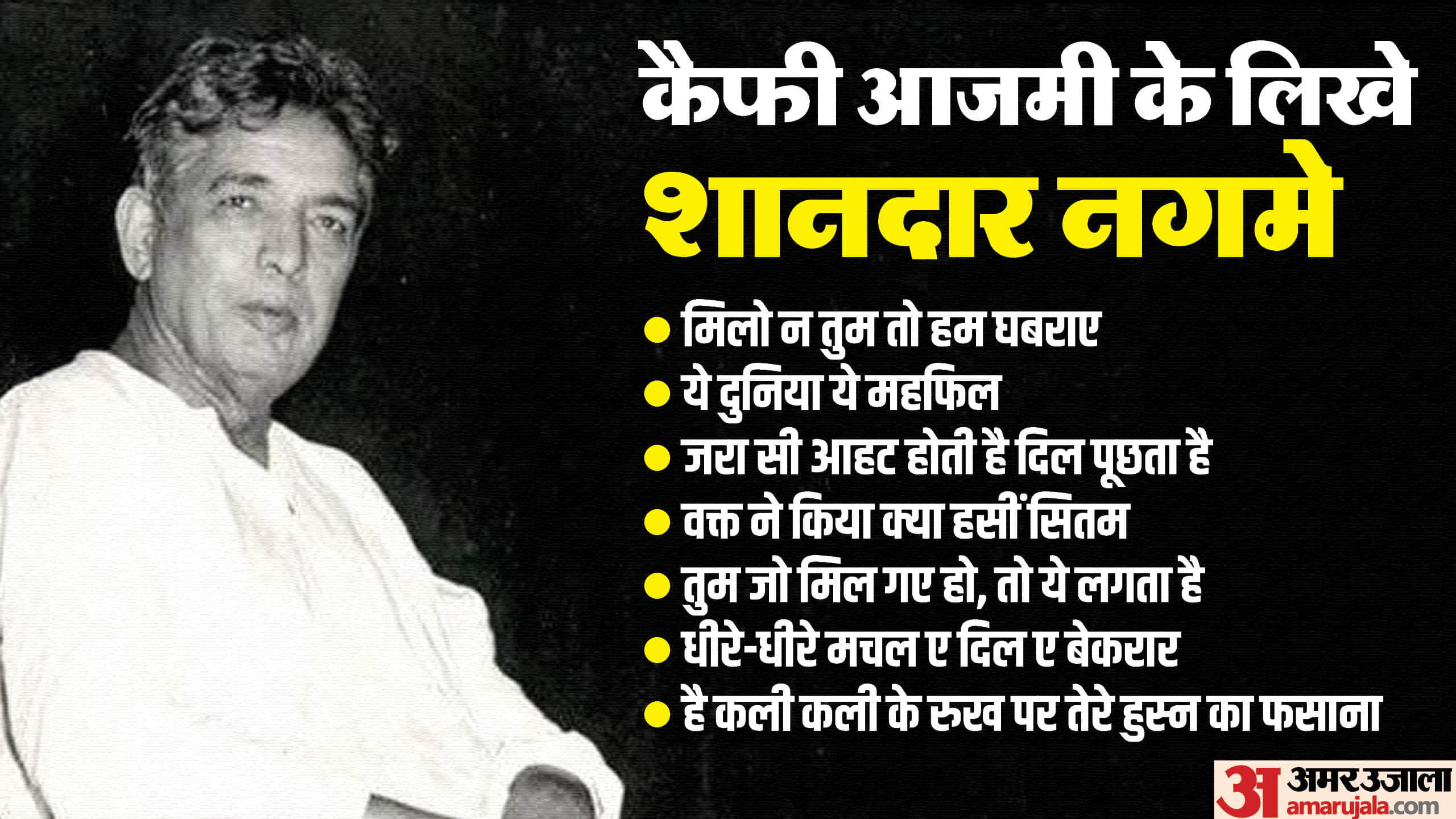 Kaifi Azmi Birthday knows about his written most famous bollywood songs Kaifi Azmi wrote wonderful songs