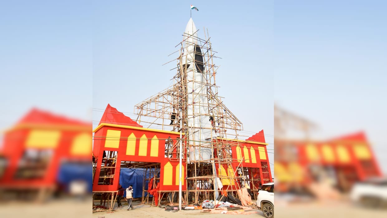 Mahakumbh: 85 feet high Tejas will become the center of attraction, a grand tableau is being made in Mahakumbh