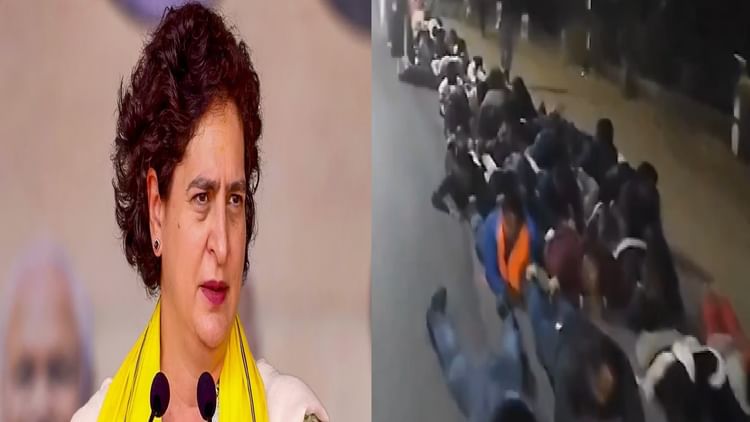 रायपुर में बर्खास्त बीएड शिक्षकों का दंडवत प्रदर्शन: प्रियंका गांधी बोलीं- युवाओं को अंधकार में धकेल रही BJP