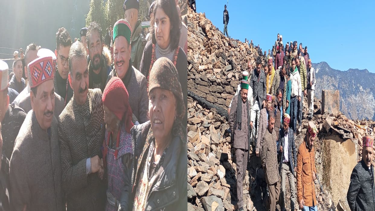 cm Sukhwinder Singh Sukhu met the victims of Tandi village fire