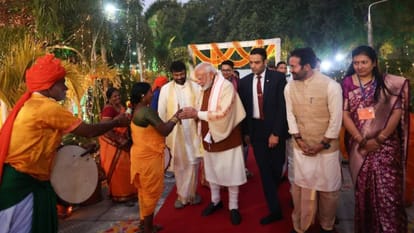 जी किशन रेड्डी के घर चिरंजीवी ने पीएम मोदी के साथ मनाया पोंगल